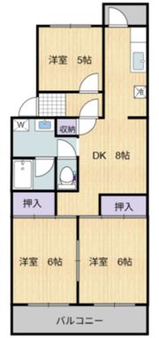 鈴が峰第5団地1号棟の間取り画像