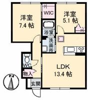 シャーメゾンONO A棟の間取り画像