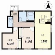 クラヴィエ南町ノ坪Dの間取り画像