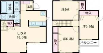 テラスヴェール中山の間取り画像