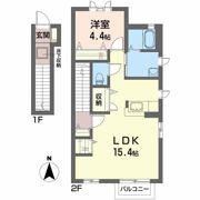パステルコート 成田Kの間取り画像