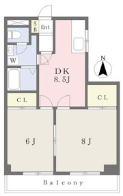 オックスフォードサーカス河原町の間取り画像