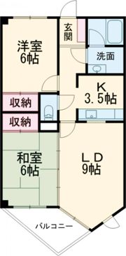 アジュール中道の間取り画像