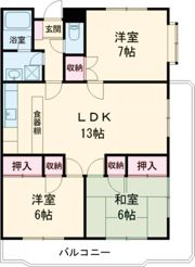 ノーブル北田園の間取り画像