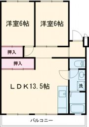 板倉ハイツの間取り画像