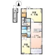 ディアコート冨士山Bの間取り画像