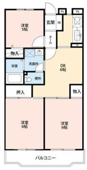 サンハイツ稲毛の間取り画像