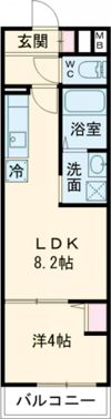 ALEGRIA東岸和田の間取り画像