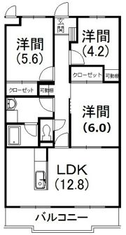 グリーン三ツ谷の間取り画像