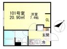 リバティ東門前の間取り画像