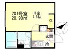 リバティ東門前の間取り画像