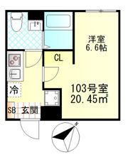 リバティ東門前の間取り画像