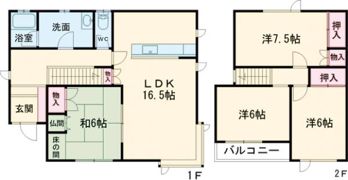 万代町2-16 戸建の間取り画像