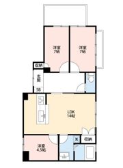 ラ・フォンテ都町の間取り画像