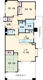 ファインスクエア清水町の間取り画像