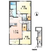 仮)シェルル下野市下古山新築アパートの間取り画像