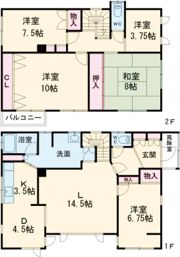 七飯町鳴川2丁目20-25 戸建の間取り画像