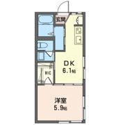 リバーハイツ中浜の間取り画像