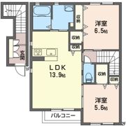 エレガンスヒルズ Cの間取り画像