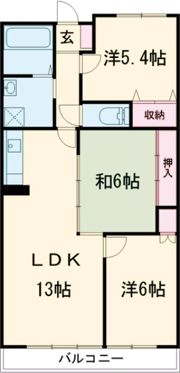 テレスハラの間取り画像