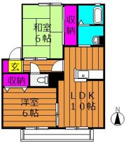 ビアン連島 Dの間取り画像
