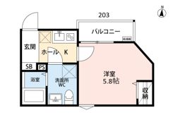 Isarhaus蒔田（イザールハウス）の間取り画像