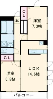 プレミアムツイン高崎 弐番館の間取り画像