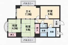 パレス南海の間取り画像