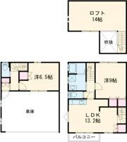 エバーグリーンBの間取り画像