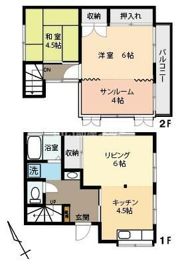 厚川貸家の間取り画像