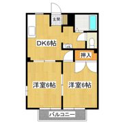 昴ハイツ Hの間取り画像