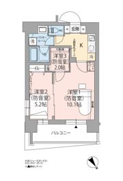 ミュージションウィズ江古田の間取り画像