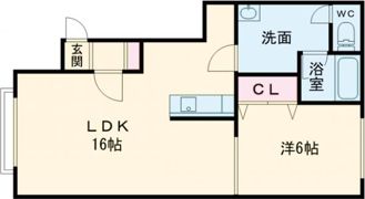 ラムーナ北浜の間取り画像