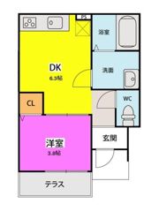 コスモパレスBの間取り画像