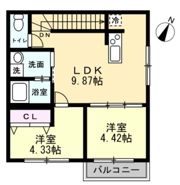 周船寺2丁目アパート（仮称）の間取り画像