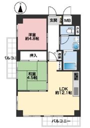 ライオンズマンション生田川東の間取り画像