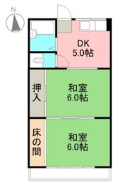 緑ヶ丘ハイツの間取り画像