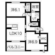WEST COURTの間取り画像