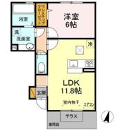 グローリアコート Cの間取り画像