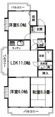 グリーンハイツたかはなの間取り画像