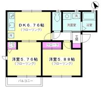 ランドコートB棟の間取り画像