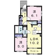 クァイエット リヴ HN Aの間取り画像