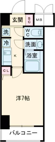 クレストタップ神戸湊町ノアールの間取り画像