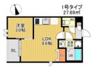 R-smart 九産大前Ⅰの間取り画像