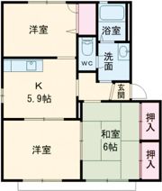 バリュージュ新家Bの間取り画像