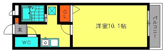 メゾンハクエイの間取り画像