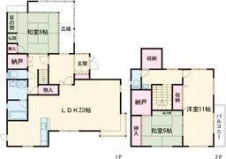 姫路市大津区天満・中古戸建の間取り画像