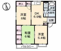 コーポ宮内 B棟の間取り画像