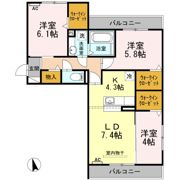 クレア上飯田の間取り画像