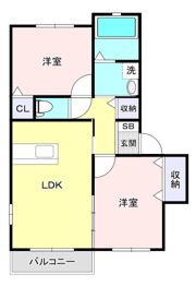 ドミール新白河 A棟の間取り画像